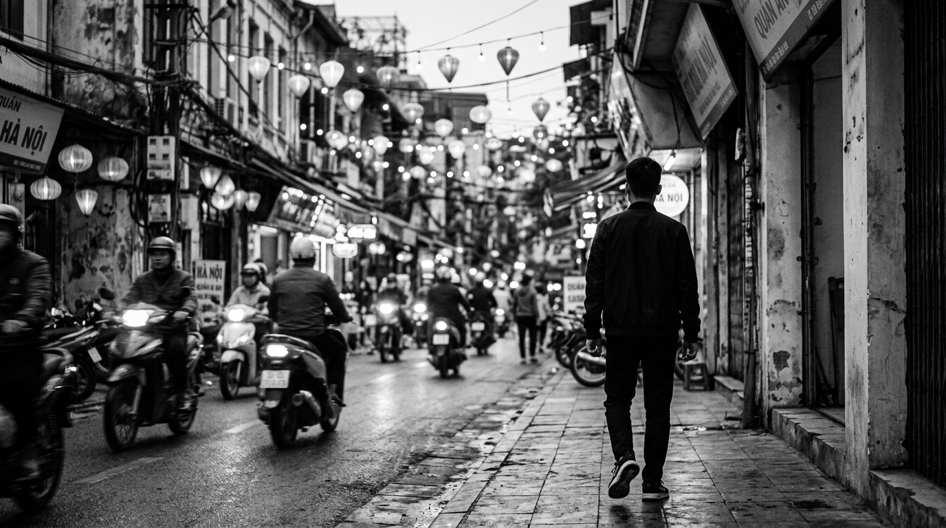 Dạo phố Hà Nội hoàng hôn
